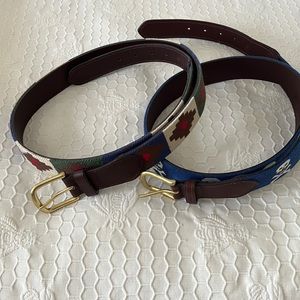 Harding Lane Mens needlepoint belts